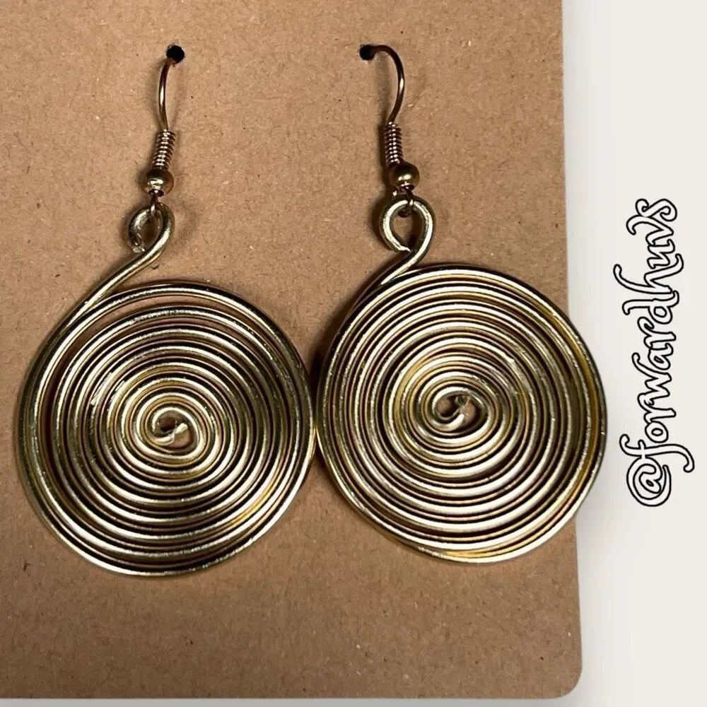 Bundle Sale 3 for $15 | Wire Swirl Dangle Earrings